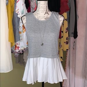 Anthropologie Peplum Pleated Top